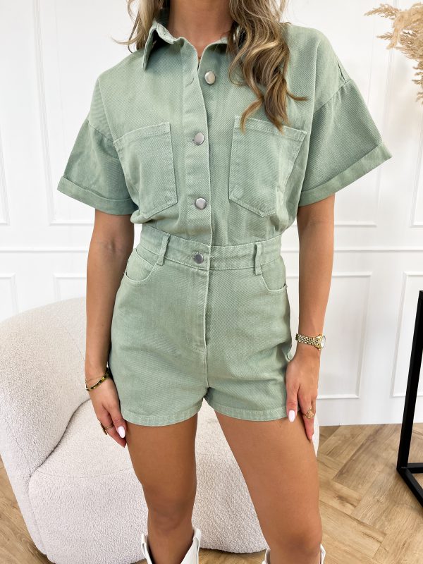 Tahlia | Short Denim Jumpsuit - Image 7
