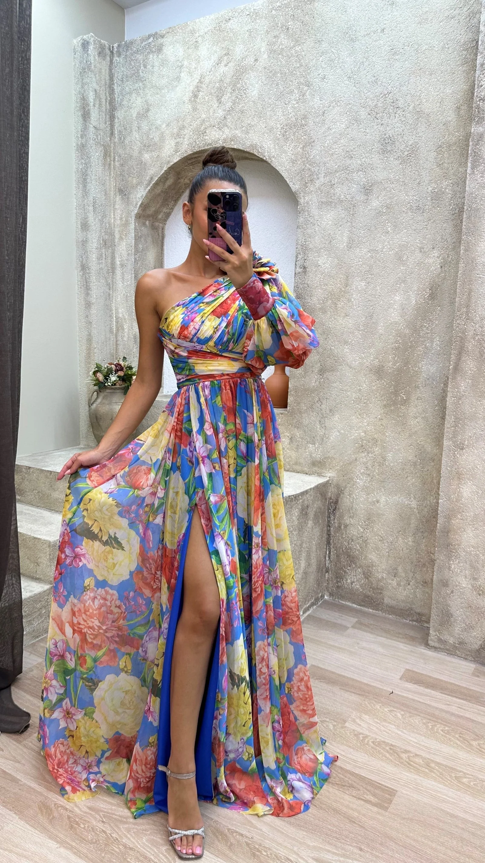 Tova | Floral One Shoulder Dress - Image 3