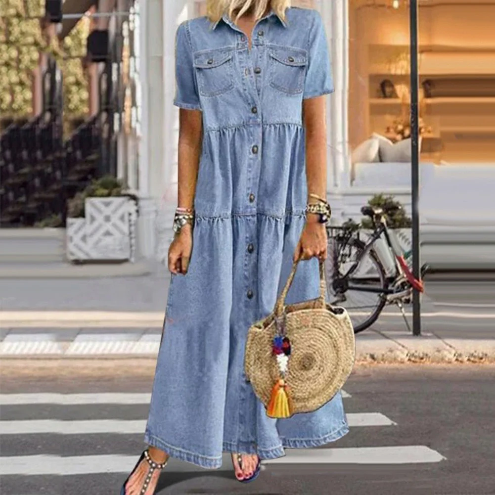 Vanessa | Elegant Denim Dress - Image 2