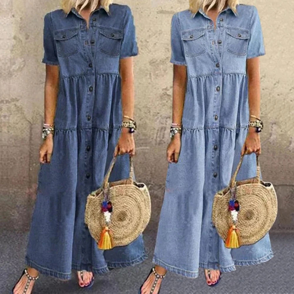 Vanessa | Elegant Denim Dress - Image 3