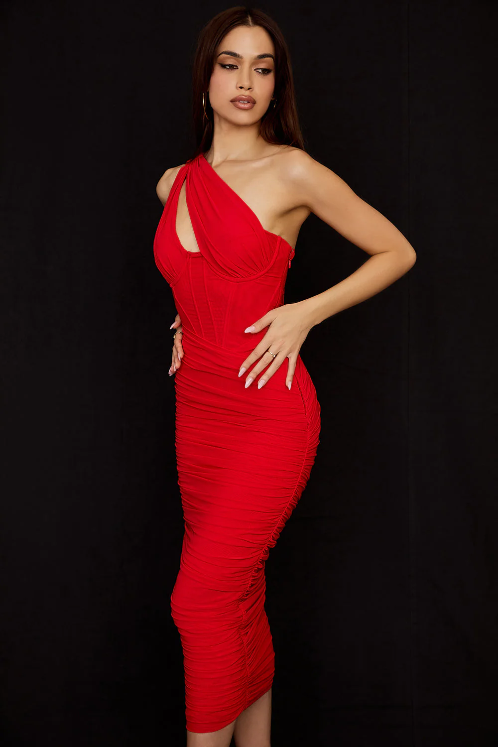 Vittoria | Asymmetric Midi Dress - Image 14