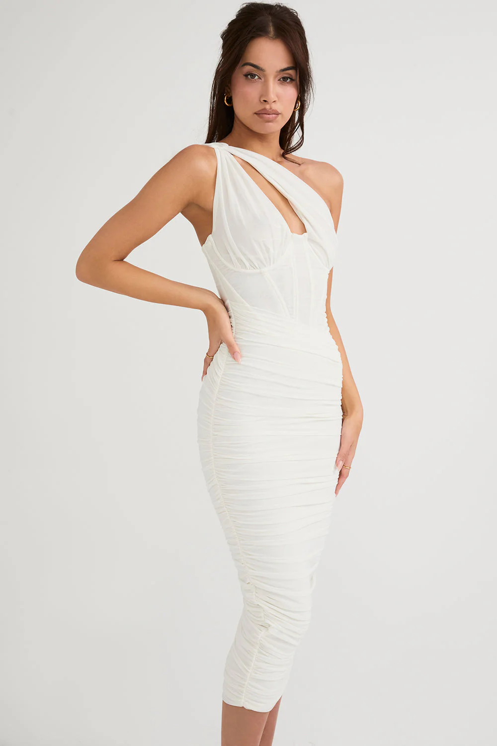 Vittoria | Asymmetric Midi Dress - Image 4