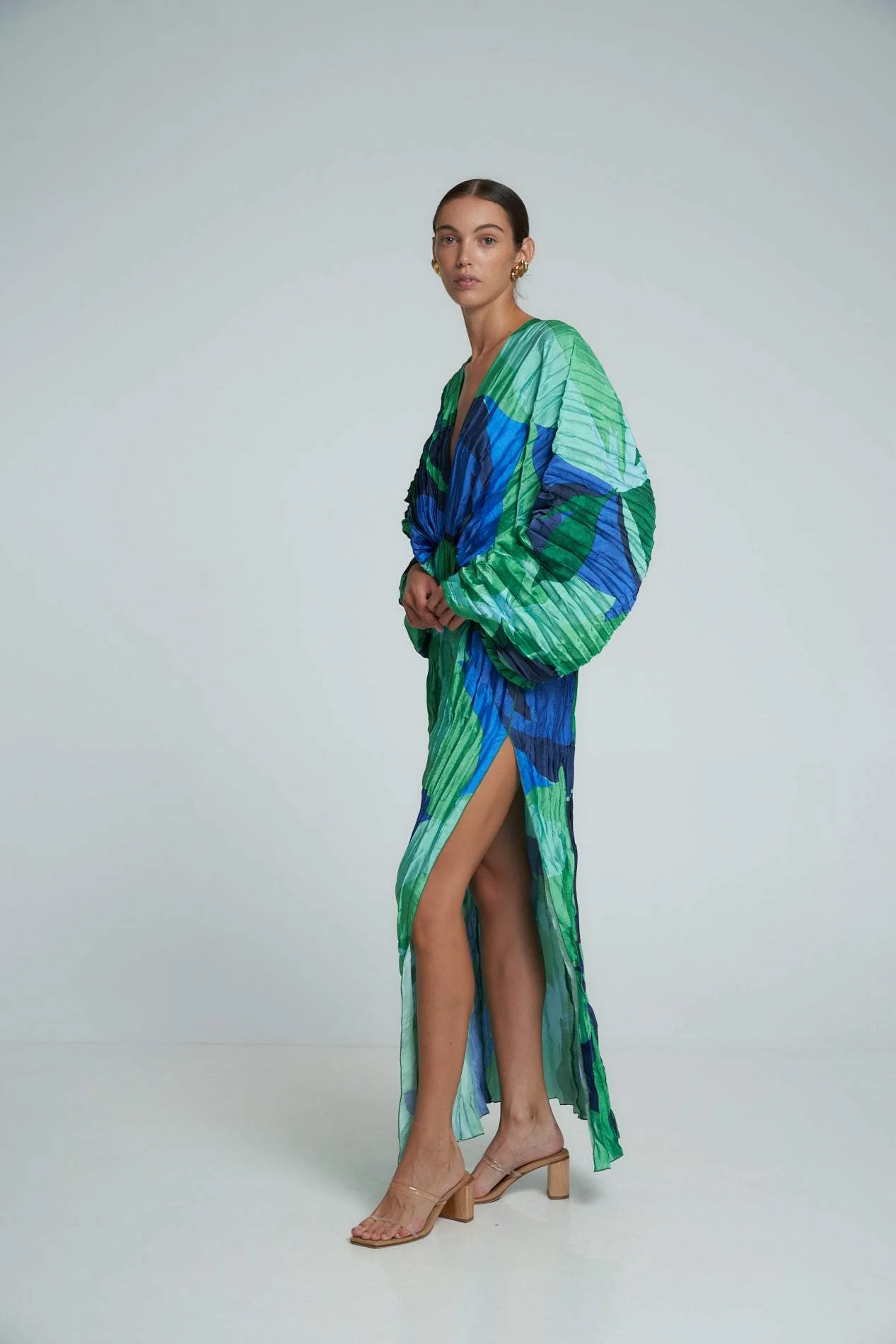 Winona | Printed Plisse Maxi Dress - Image 2